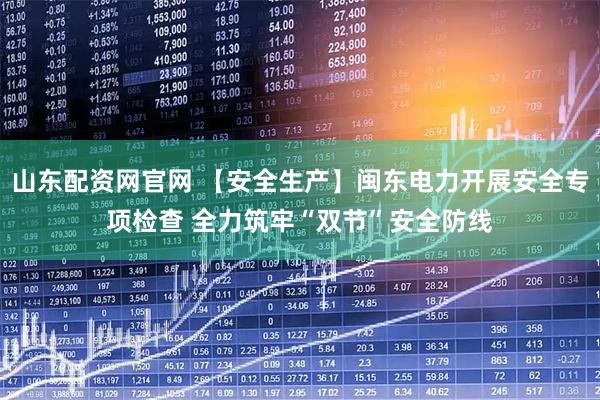 山东配资网官网 【安全生产】闽东电力开展安全专项检查 全力筑牢“双节”安全防线